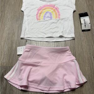 adidas White Tag Set with Multicolor Accent